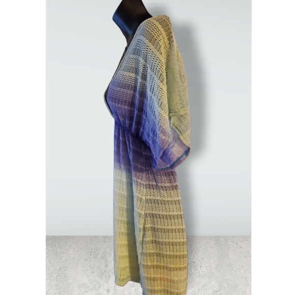 Jordan Taylor SM Ombre Blue/Green Gradient Swim Coverup - Picture 9 of 10